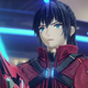 Noah looks at his sword in disbelief that Xenoblade Chronicles 3 hasn't made him cringe yet.